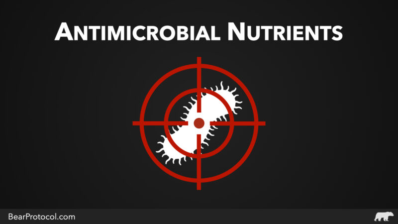 Nutrients with antifungal, antibiotic or antimicrobial properties.